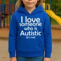 I Love Someone Who Autistic (It's me) Kids Hoodie thumb 3
