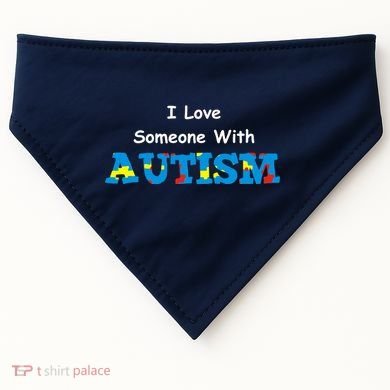 I Love Someone with Autism USA-Made Doggie Bandana