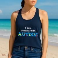 I Love Someone with Autism Women's Tank Top thumb 2