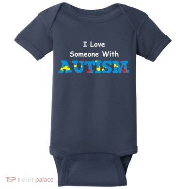 I Love Someone with Autism Baby Bodysuit