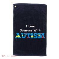 I Love Someone with Autism Golf Towel thumb 0