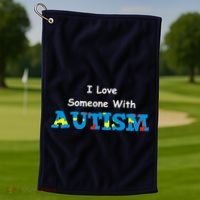 I Love Someone with Autism Golf Towel thumb 1