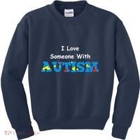 I Love Someone with Autism Kids Sweatshirt thumb 0