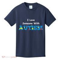 I Love Someone with Autism Kids T-Shirt thumb 0