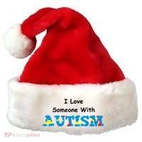 I Love Someone with Autism Santa Hat thumb 0