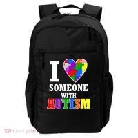 I Love Someone With Autism Puzzle Piece Heart Backpack thumb 0