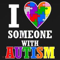 I Love Someone With Autism Puzzle Piece Heart Backpack thumb 2