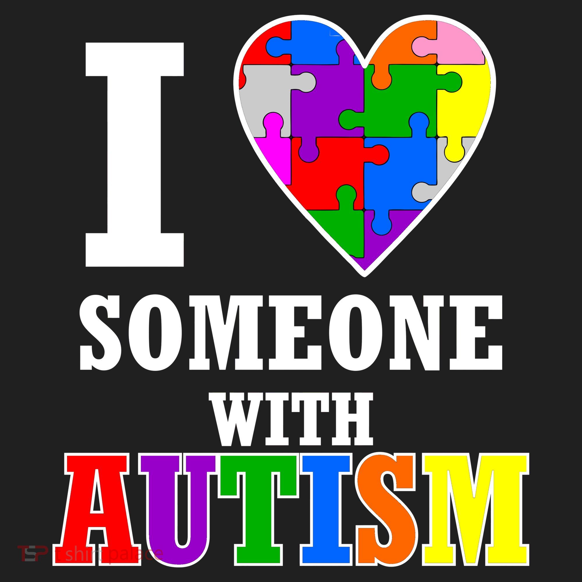 I Love Someone With Autism Puzzle Piece Heart Tumbler