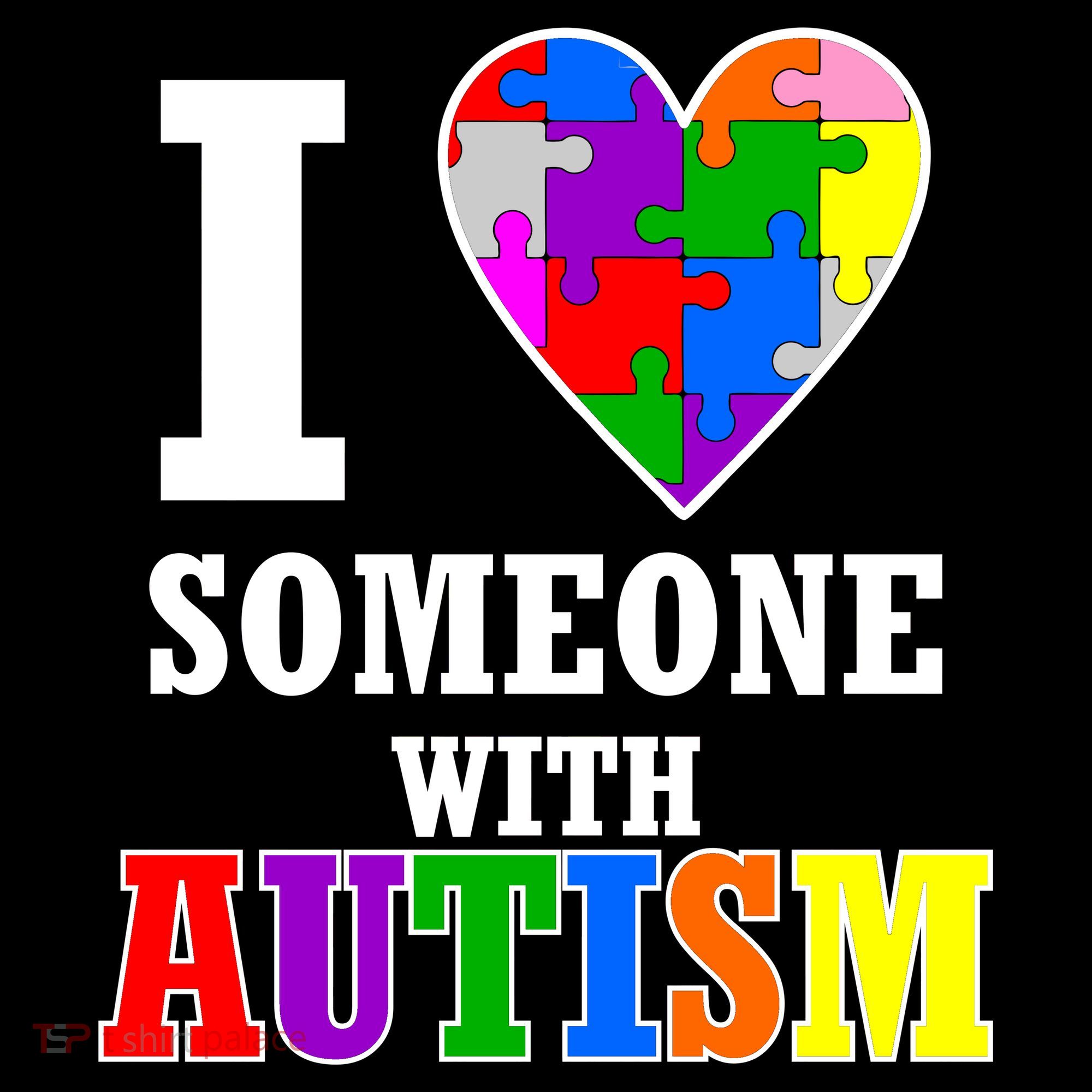 I Love Someone With Autism Puzzle Piece Heart Ornament