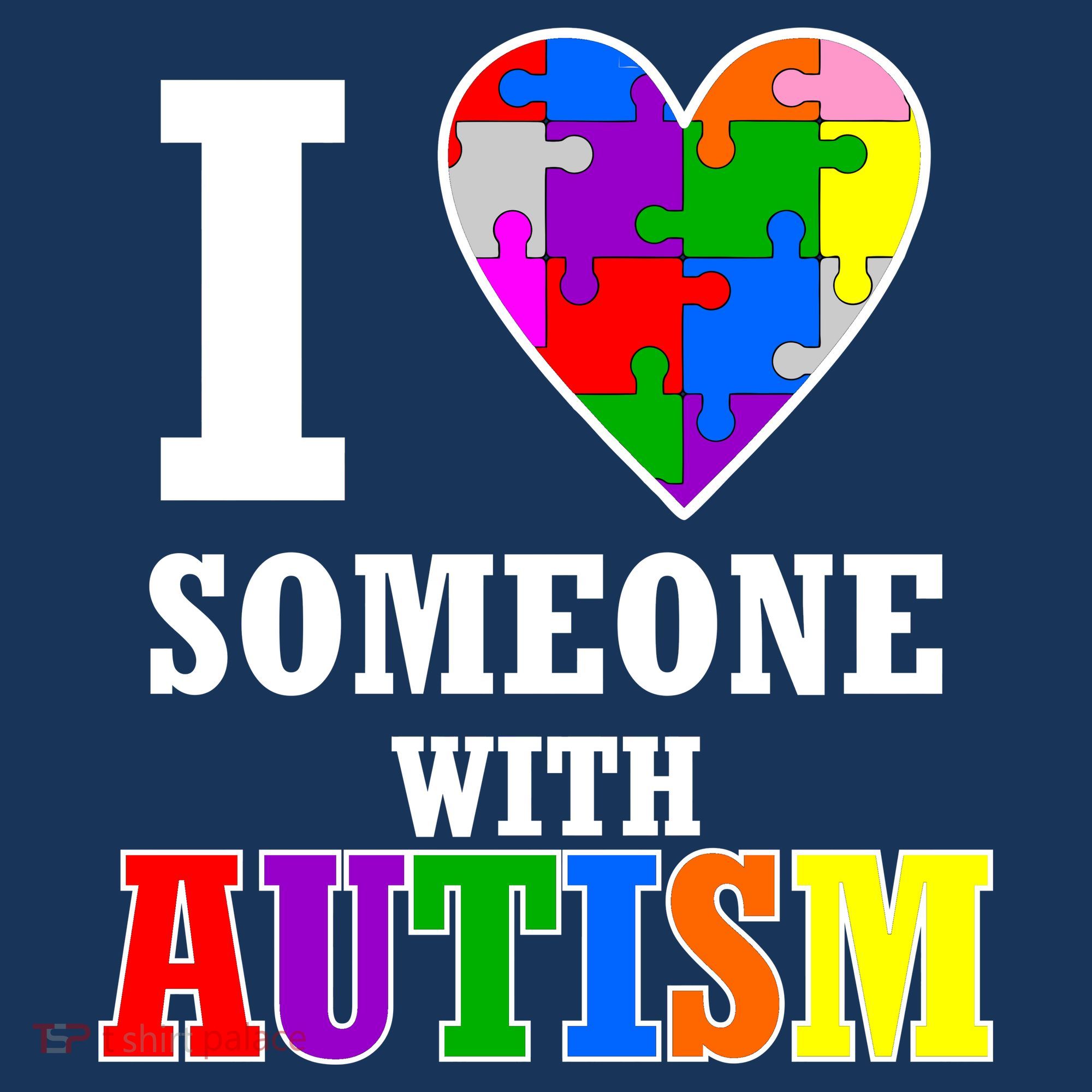 I Love Someone With Autism Puzzle Piece Heart Women's Hoodie