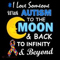 I Love Someone With Autism To The Moon & Back Stripe Pom Pom Beanie thumb 2