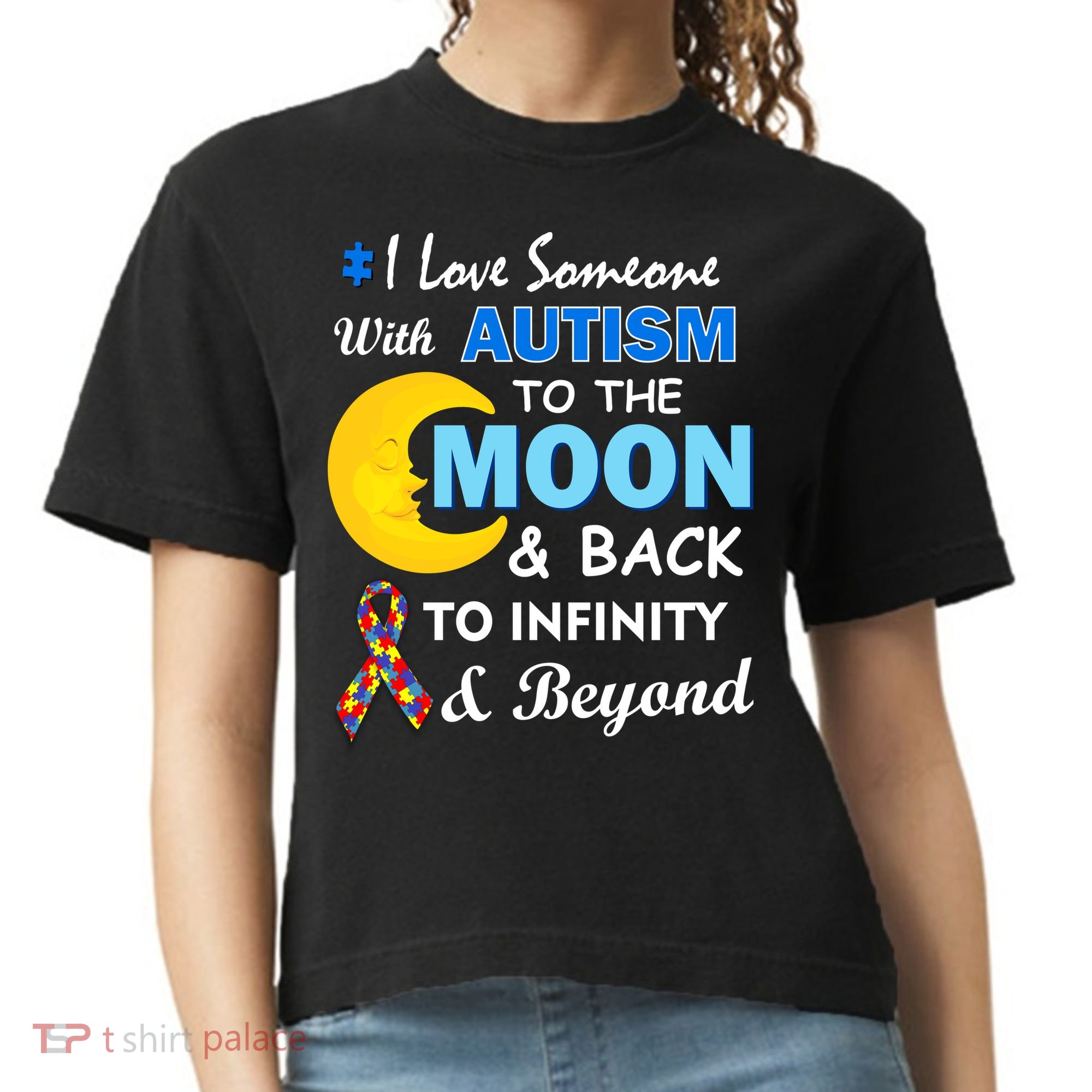 I Love Someone With Autism To The Moon & Back Comfort Colors Boxy T-Shirt