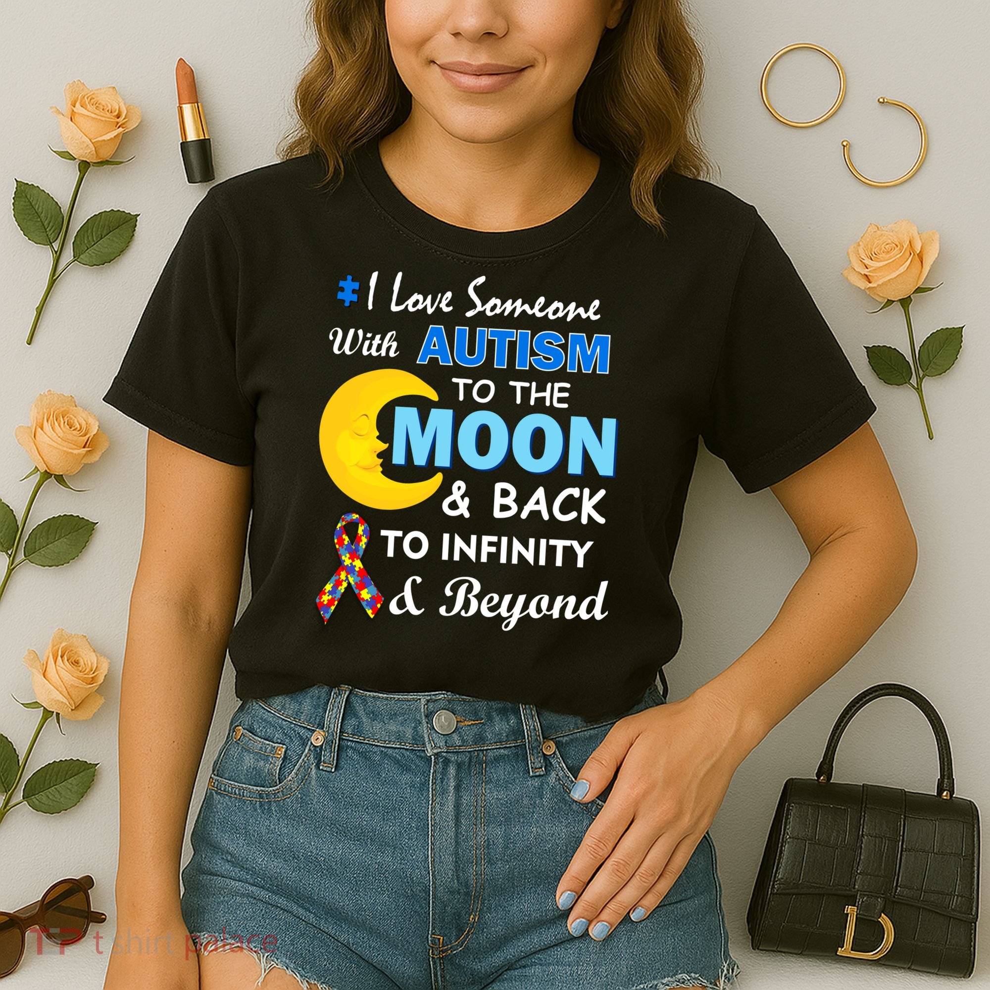 I Love Someone With Autism To The Moon & Back Comfort Colors Boxy T-Shirt