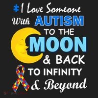 I Love Someone With Autism To The Moon & Back Comfort Colors Boxy T-Shirt thumb 3