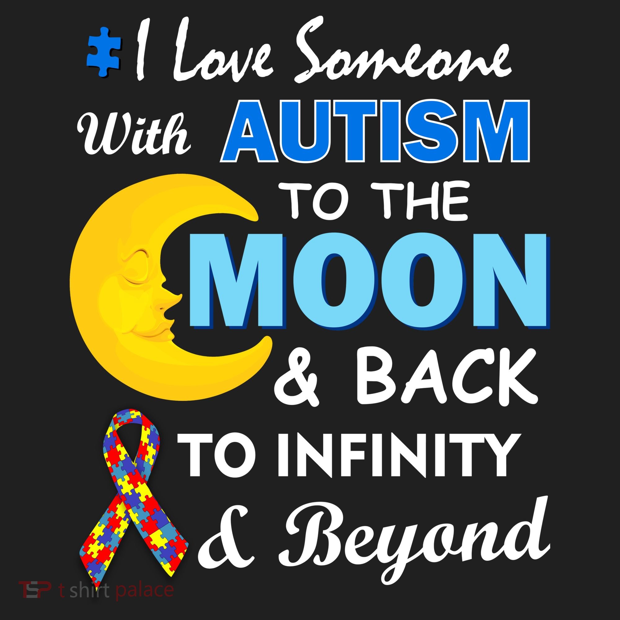 I Love Someone With Autism To The Moon & Back Comfort Colors Boxy T-Shirt
