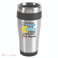 I Love Someone With Autism To The Moon & Back 16oz Travel Tumbler thumb 0