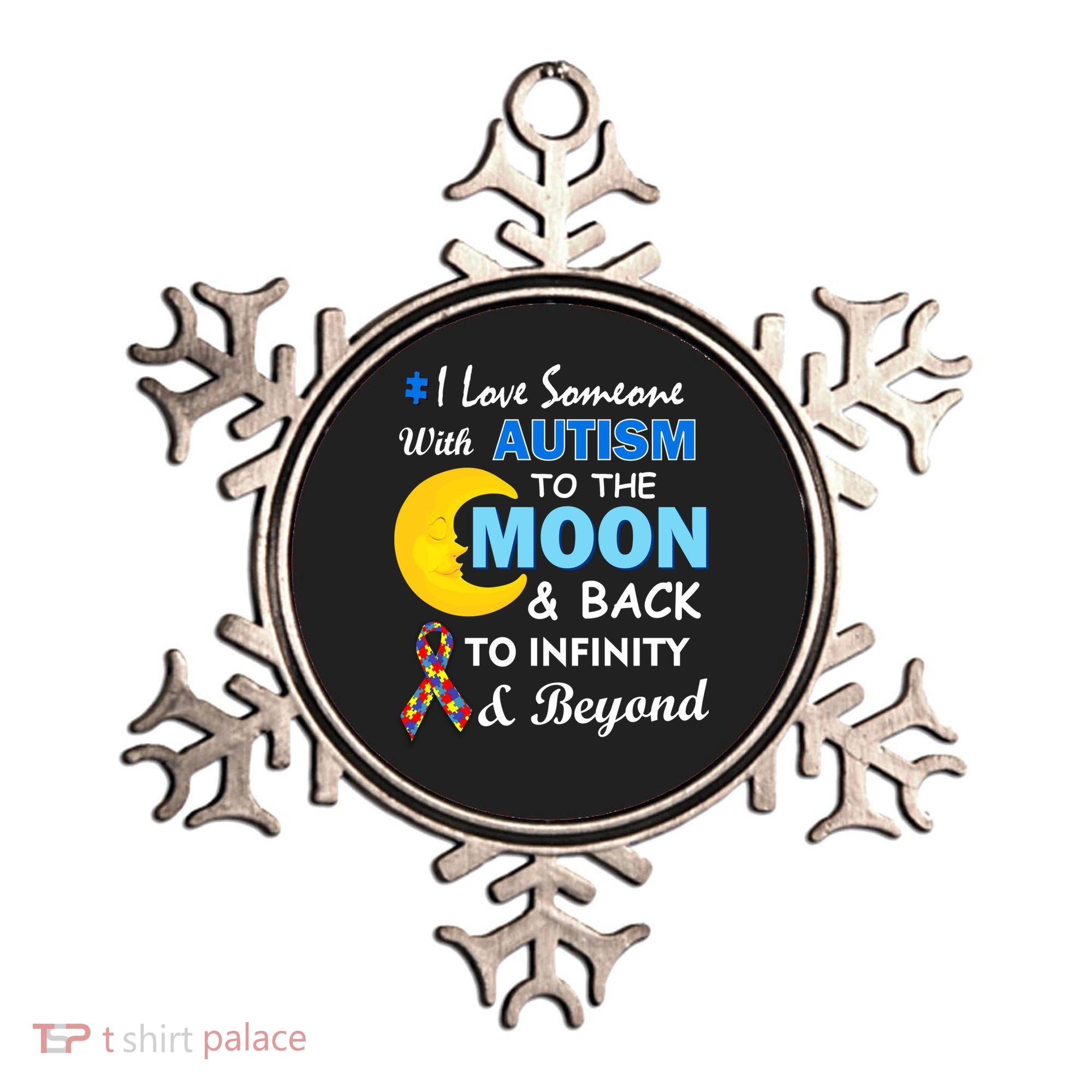 I Love Someone With Autism To The Moon & Back Ornament