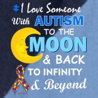 I Love Someone With Autism To The Moon & Back Raglan Baseball Sleeve Shirt thumb 2