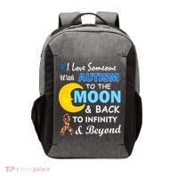 I Love Someone With Autism To The Moon & Back Vector Backpack thumb 0