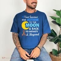 I Love Someone With Autism To The Moon & Back Comfort Colors T-Shirt thumb 3