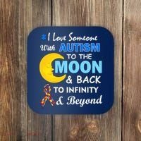 I Love Someone With Autism To The Moon & Back Coaster thumb 0