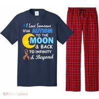 I Love Someone With Autism To The Moon & Back Pajama Set thumb 0