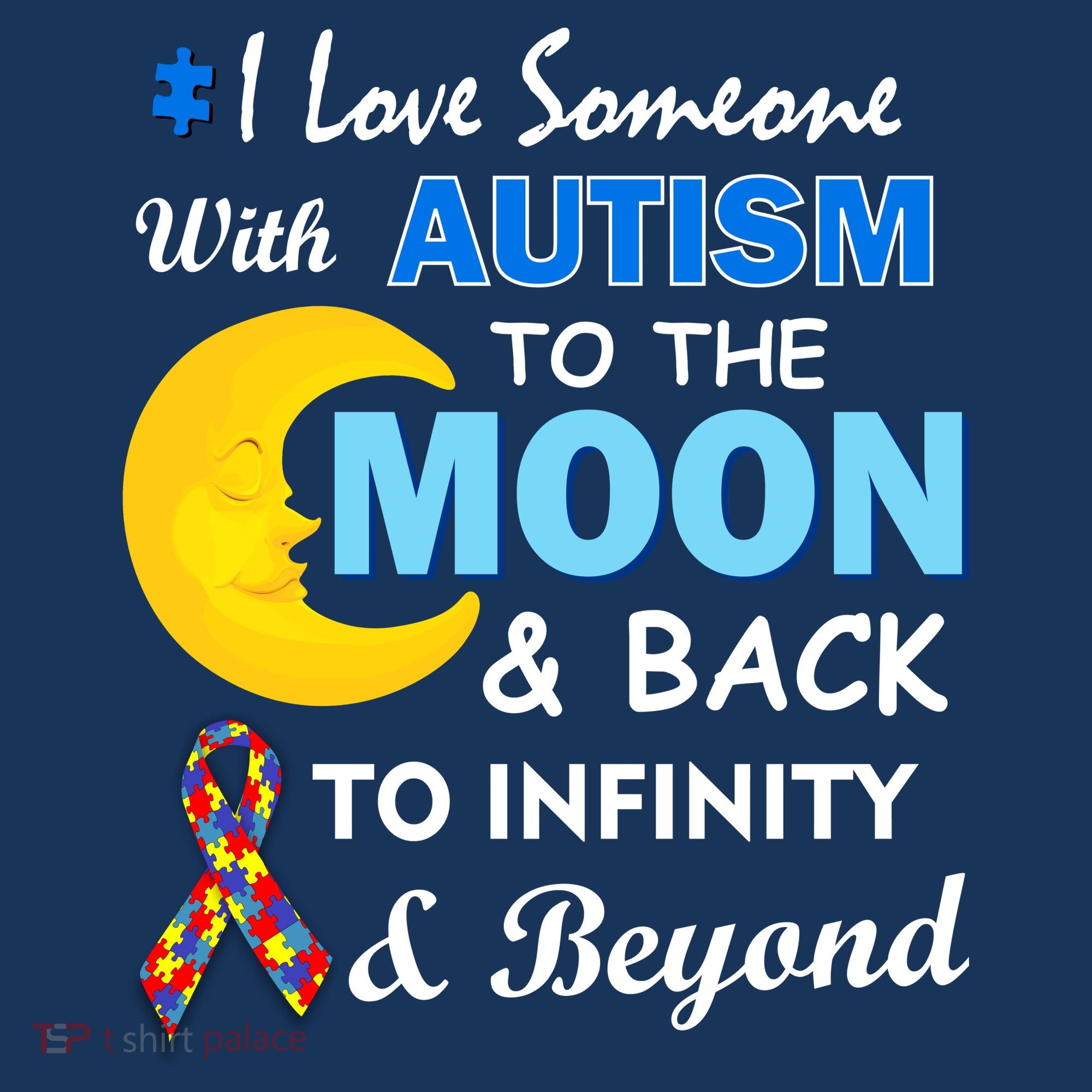 I Love Someone With Autism To The Moon & Back Tote Bag