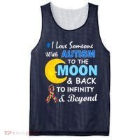I Love Someone With Autism To The Moon & Back Mesh Reversible Basketball Jersey Tank thumb 0