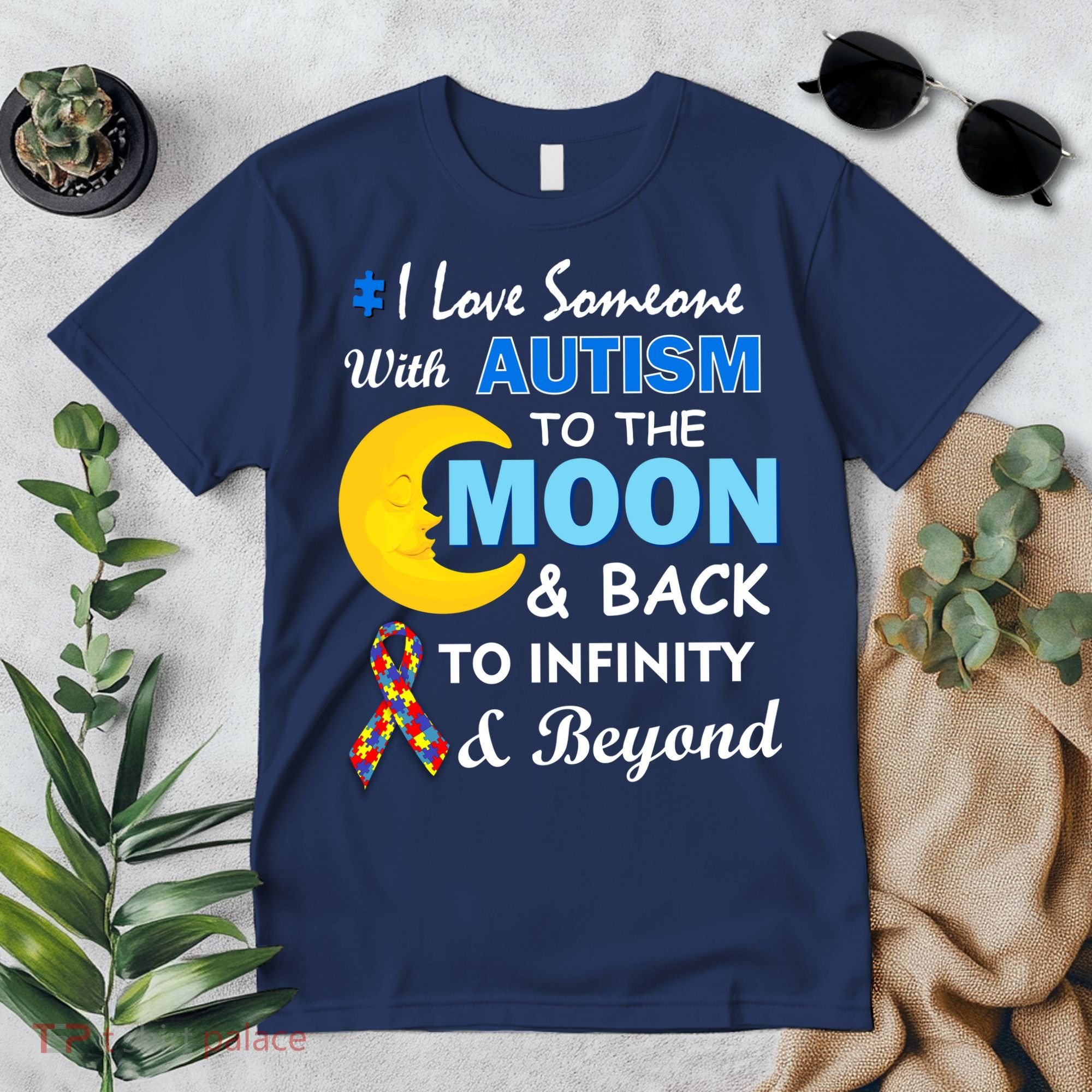 I Love Someone With Autism To The Moon & Back Premium T-Shirt