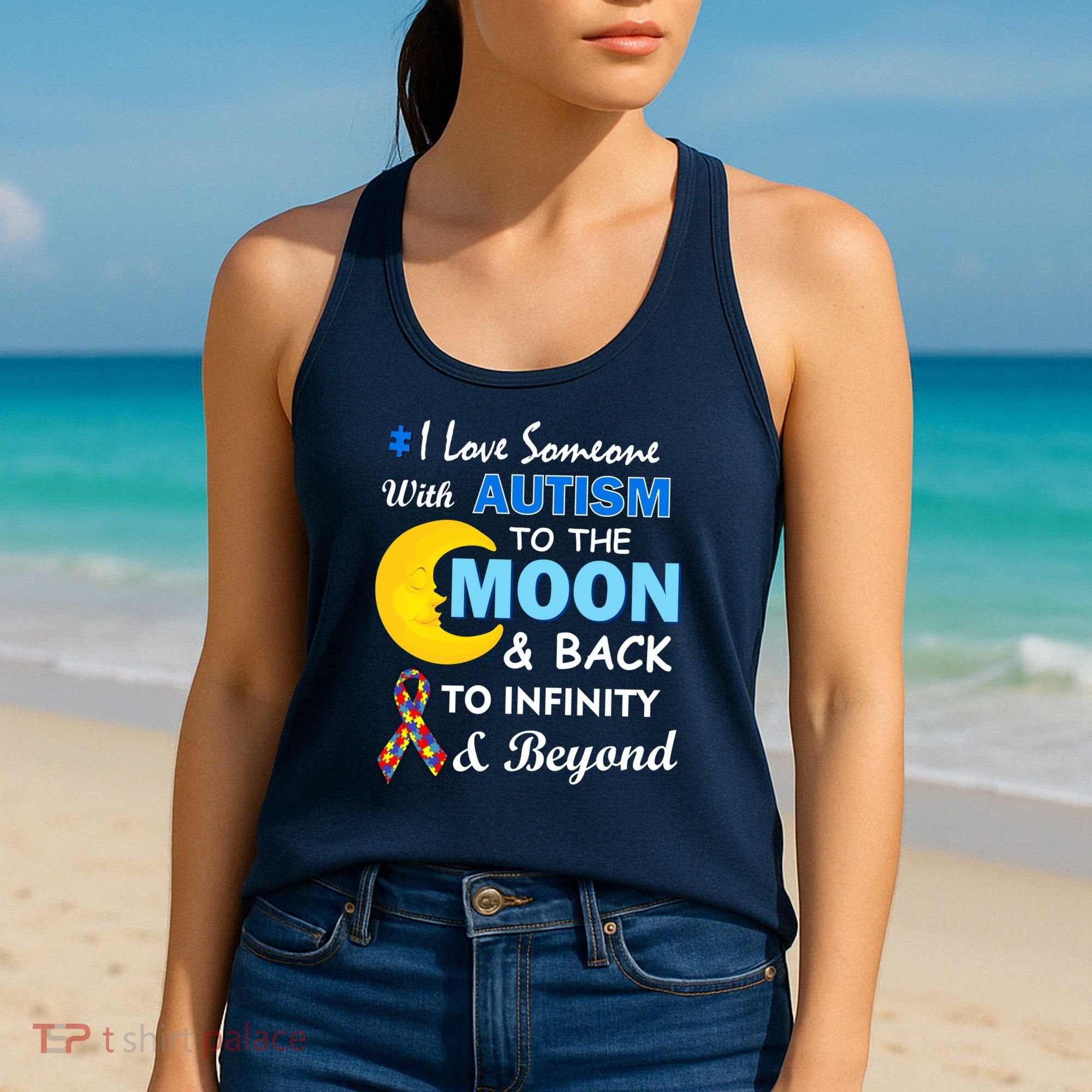 I Love Someone With Autism To The Moon & Back Women's Tank Top
