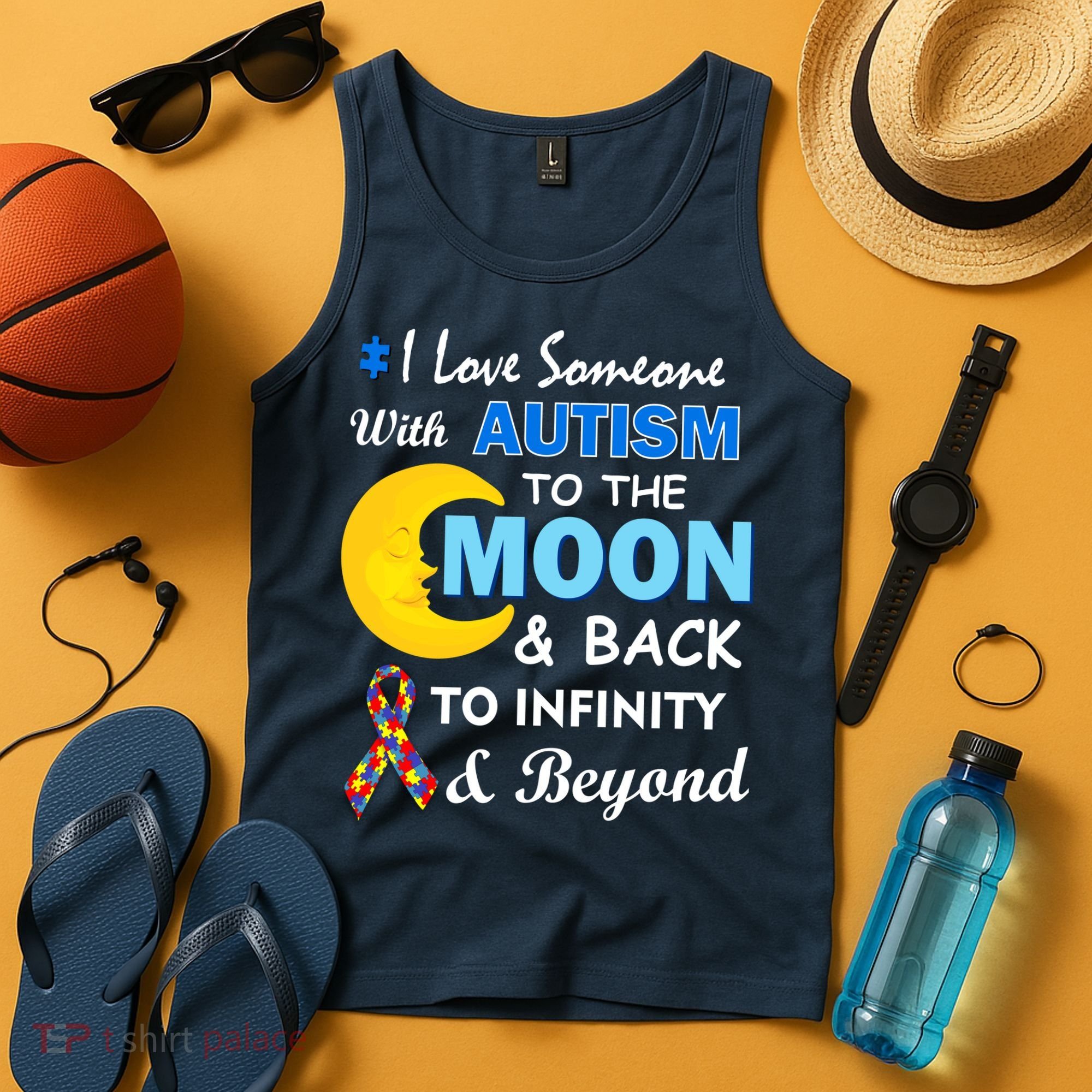 I Love Someone With Autism To The Moon & Back Tank Top