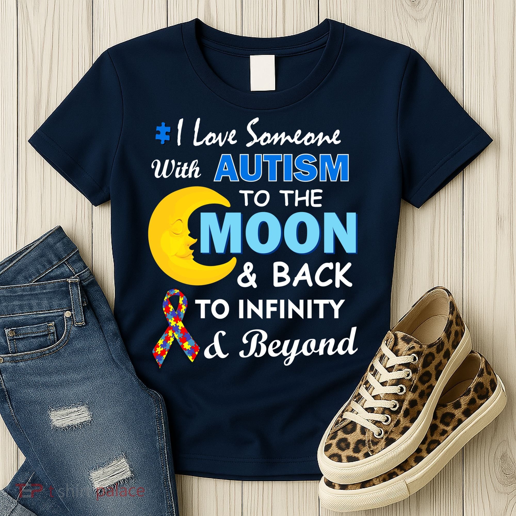 I Love Someone With Autism To The Moon & Back Women's T-Shirt