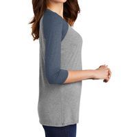 I Love Someone With Autism To The Moon & Back Women's Tri-Blend 3/4-Sleeve Raglan Shirt thumb 5