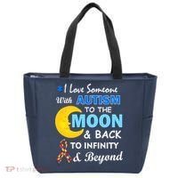 I Love Someone With Autism To The Moon & Back Tote Bag thumb 0
