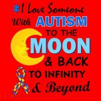 I Love Someone With Autism To The Moon & Back Santa Hat thumb 1