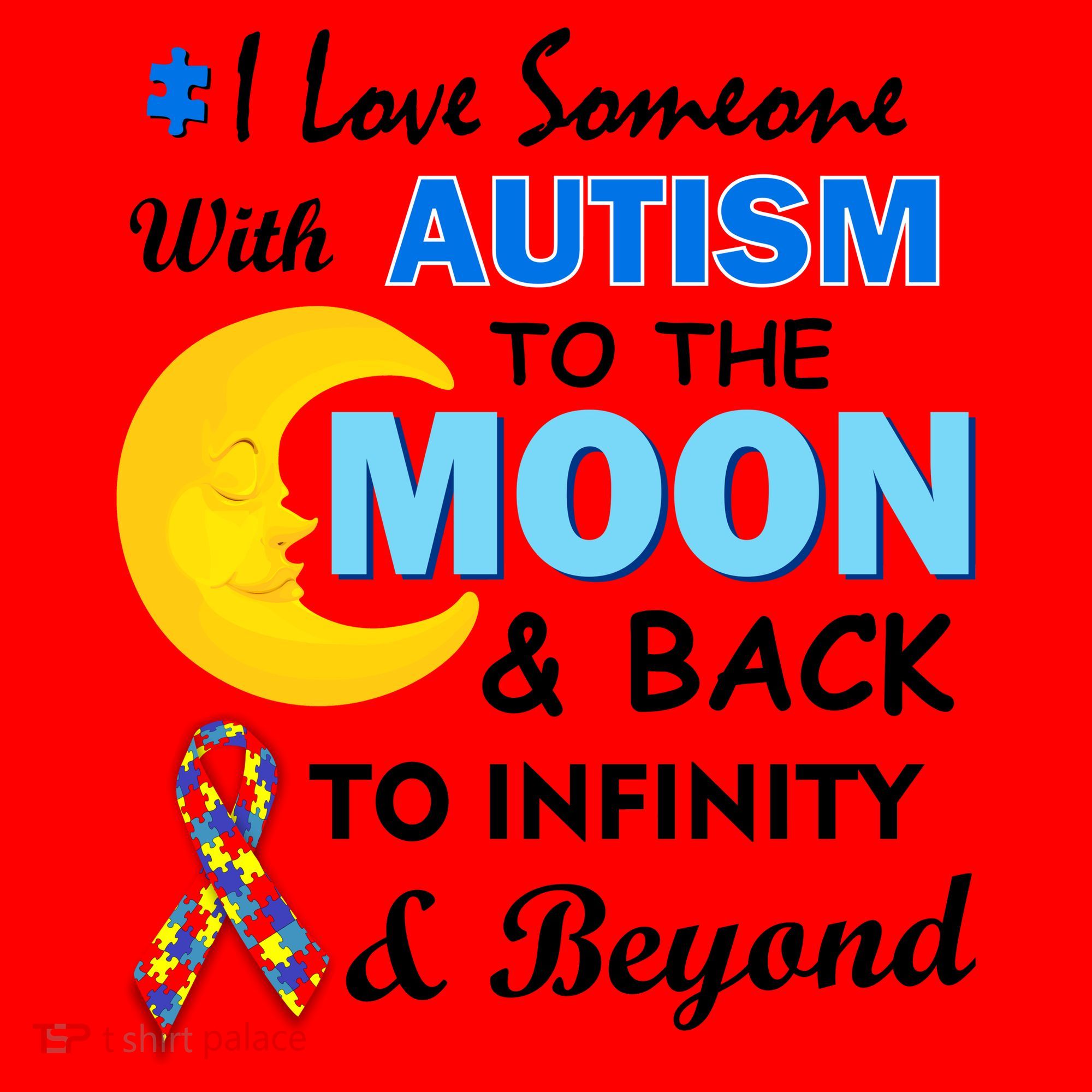 I Love Someone With Autism To The Moon & Back Santa Hat