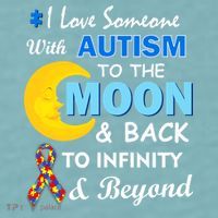 I Love Someone With Autism To The Moon & Back Sueded Cloud Jersey T-Shirt thumb 2