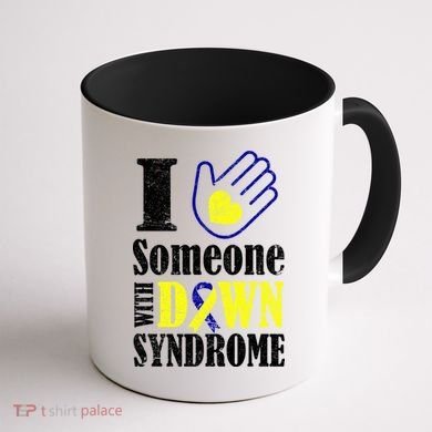 I Love Someone With Down Syndrome Coffee Mug back