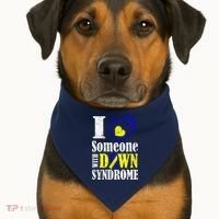 I Love Someone With Down Syndrome USA-Made Doggie Bandana thumb 1