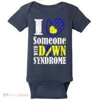 I Love Someone With Down Syndrome Baby Bodysuit thumb 0