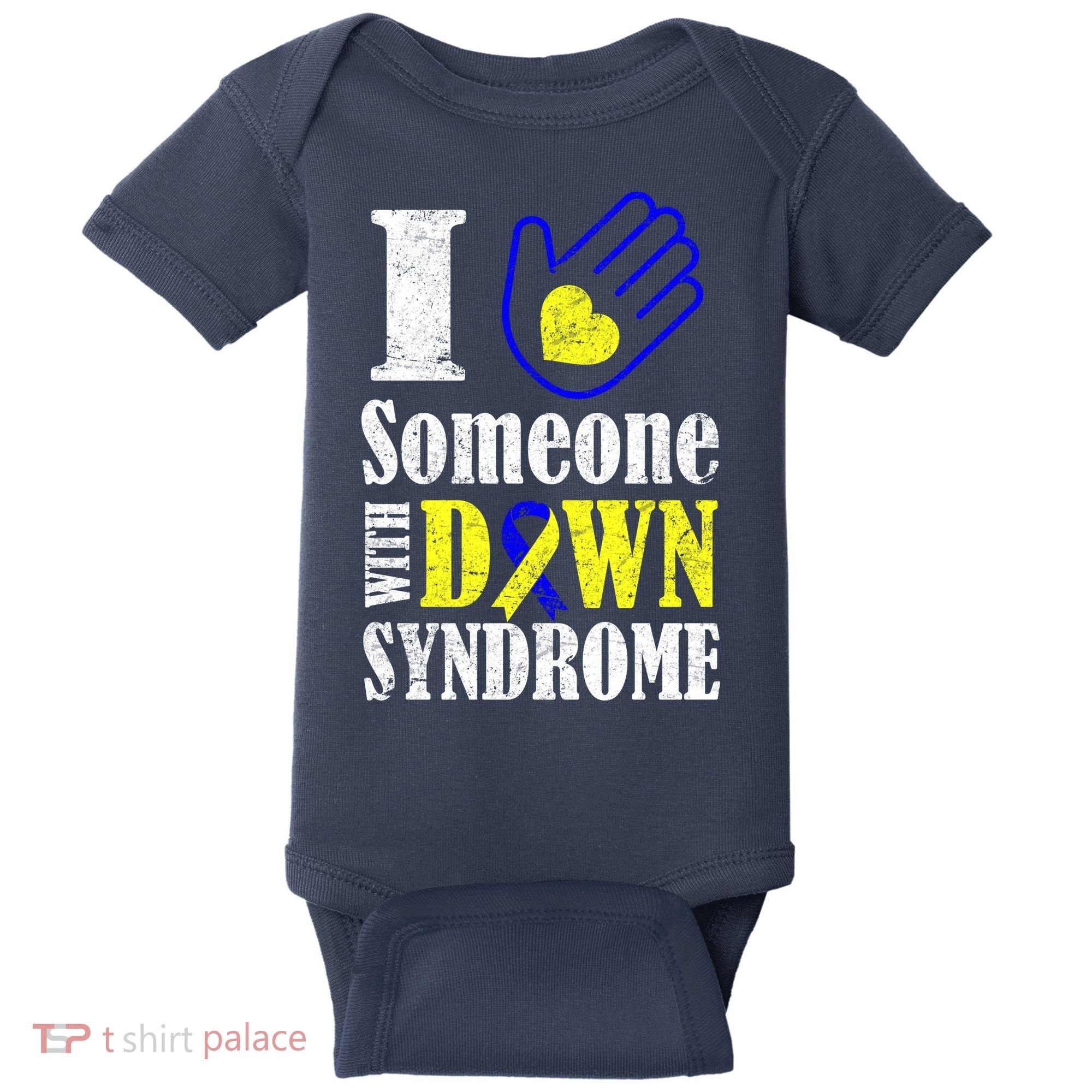 I Love Someone With Down Syndrome Baby Bodysuit