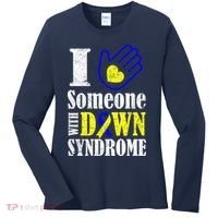 I Love Someone With Down Syndrome Women's Long Sleeve Shirt thumb 0