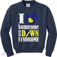 I Love Someone With Down Syndrome Kids Sweatshirt thumb 0