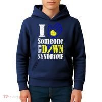 I Love Someone With Down Syndrome Kids Hoodie thumb 4