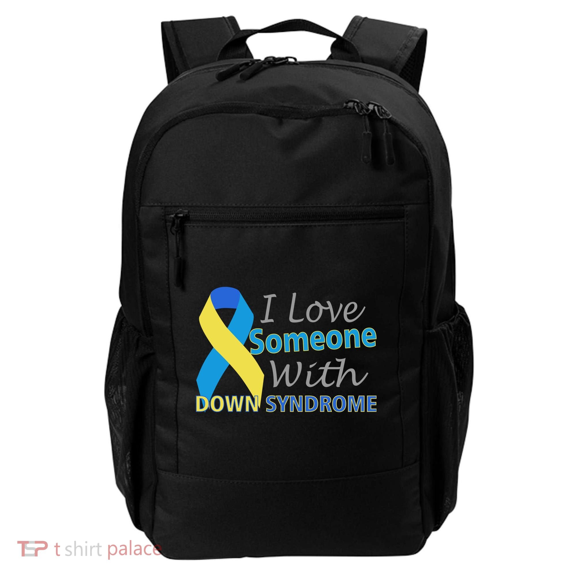 I Love Someone With Down Syndrome Awareness Backpack
