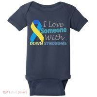 I Love Someone With Down Syndrome Awareness Baby Bodysuit thumb 0