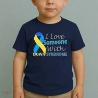 I Love Someone With Down Syndrome Awareness Toddler T-Shirt thumb 2