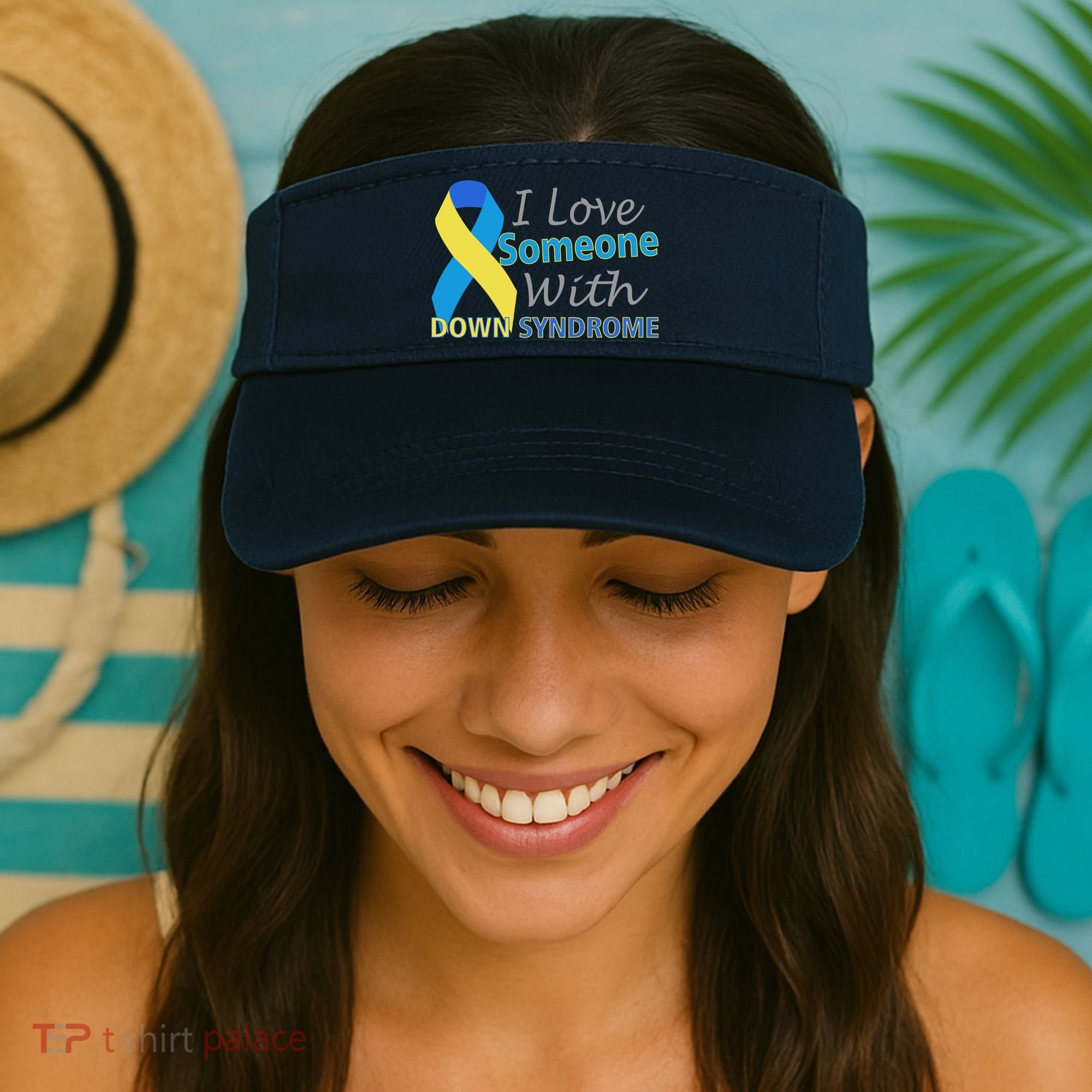 I Love Someone With Down Syndrome Awareness Visor