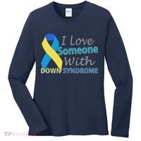 I Love Someone With Down Syndrome Awareness Women's Long Sleeve Shirt thumb 0