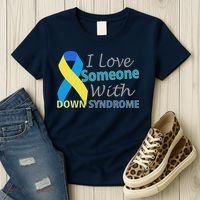 I Love Someone With Down Syndrome Awareness Women's T-Shirt thumb 3